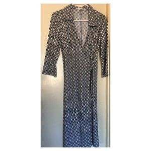 La Belle Black and White Wrap Dress